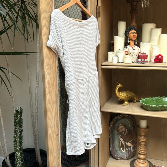 Free People Cream Pull Me In Waffle Knit Romper - Picture 5 of 14